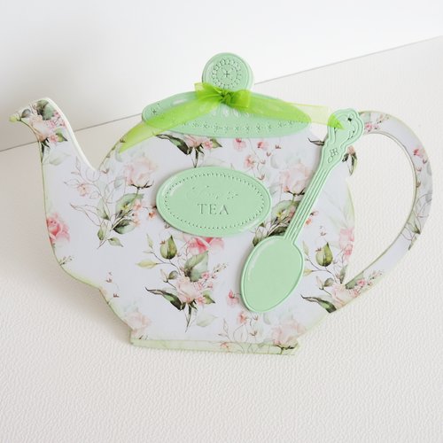 Carte anniversaire forme théière