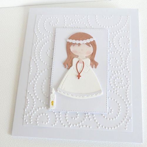 Carte de communion fille.