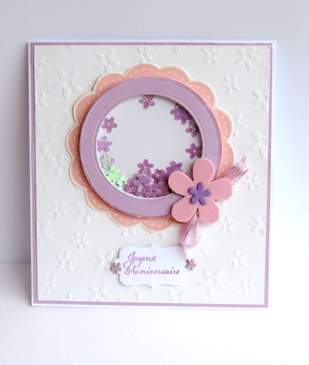 Carte Anniversaire Enfant Carte A Secouer Fleur Rose Un Grand Marche