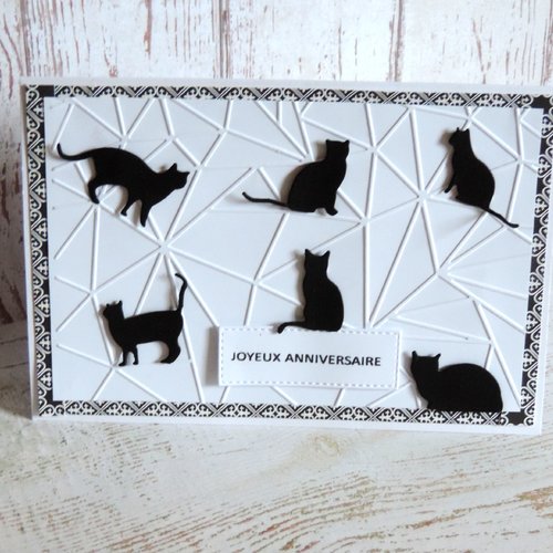 Carte anniversaire chats