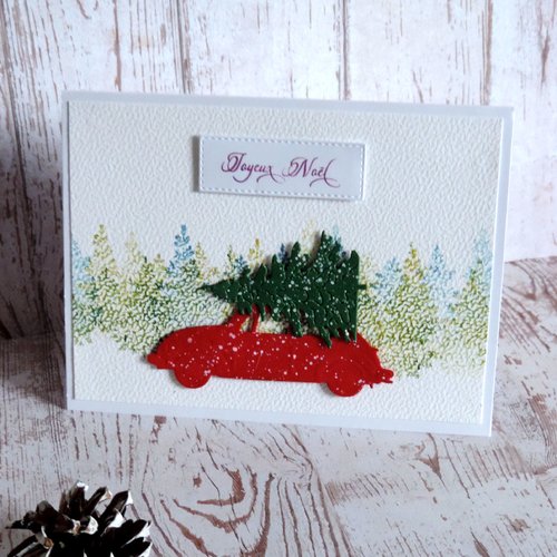 Carte de voeux "joyeux noël" , carte porte chèque ou billets