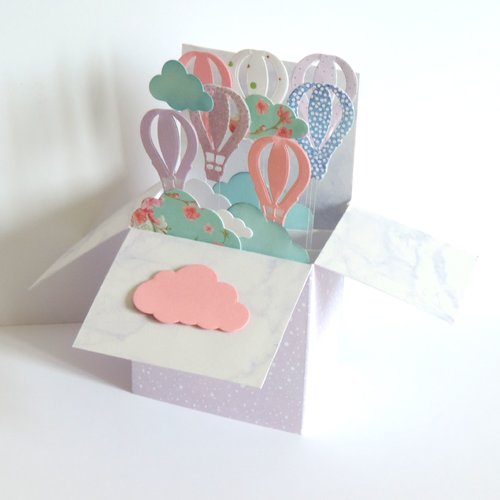 Carte popup naissance fille