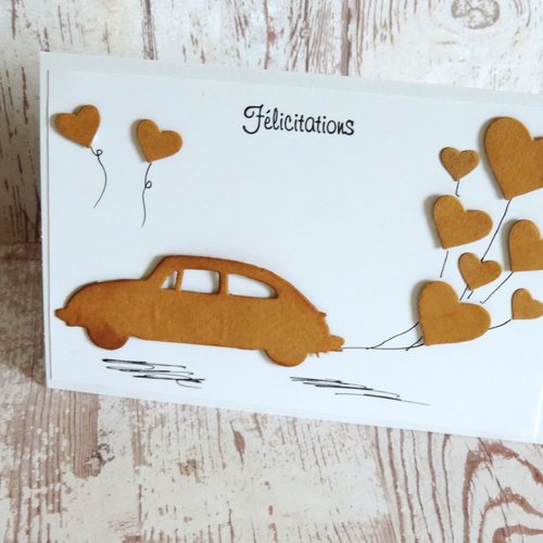 Carte félicitations mariage