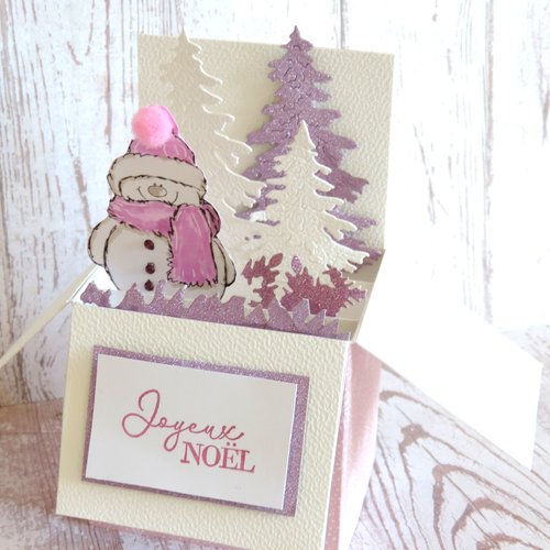 Carte de voeux bonhomme de neige