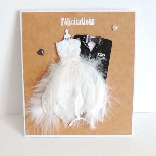 Carte de félicitations mariage.