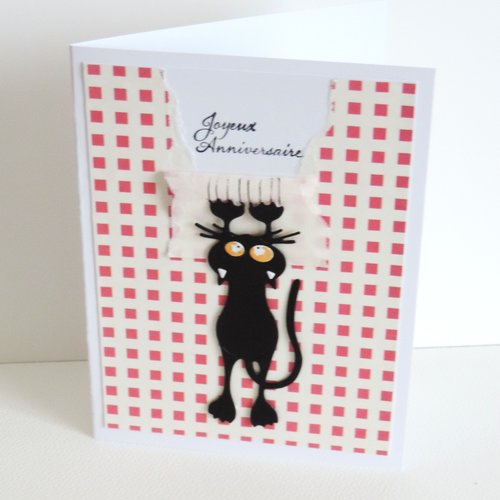 Carte anniversaire chat