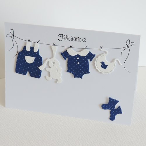 Carte félicitations naissance garçon