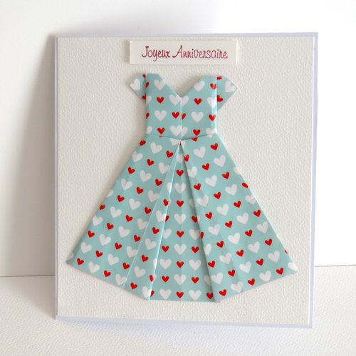 Carte anniversaire origami