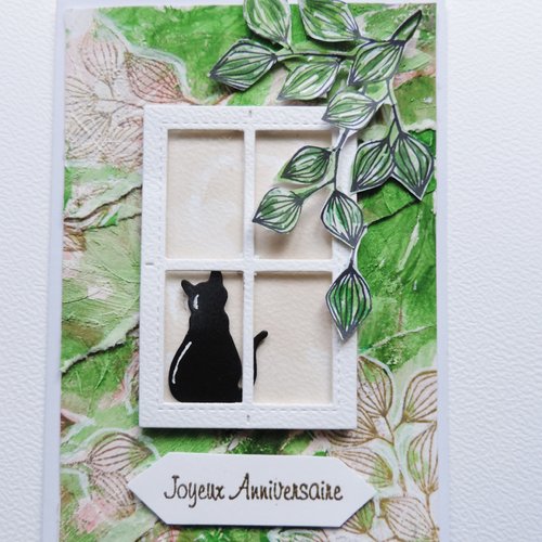 Carte anniversaire chat