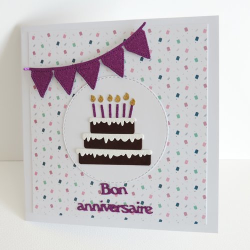 Carte anniversaire avec âge personnalisé.