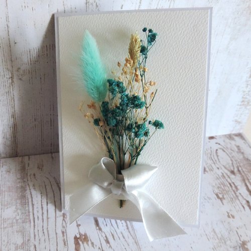 Carte fleurs séchées