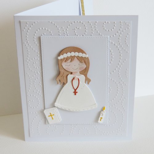 Carte de communion fille.