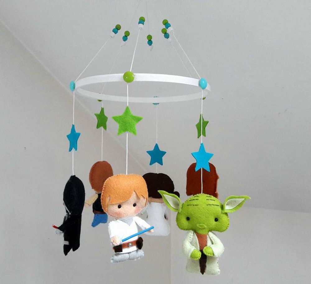 Mobile Bebe Star Wars Deco Chambre Bebe Cadeau Naissance Eveil Bebe Mobile Berceau Planfond Un Grand Marche