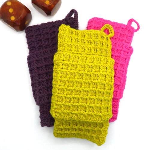 Serviette de toilette et tampon exfoliant | 100% cotton | lingette visage sans déchet, sans plastique | accessoire durable