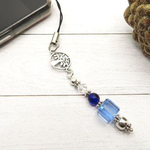 Charme de téléphone avec arbre de vie | charme de sac perlé | porte-monnaie charme perlé