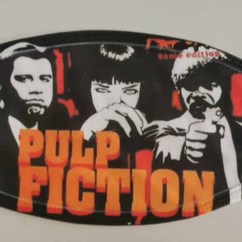 Masque anti-postillon adulte "pulp fiction"