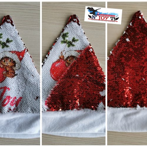 Bonnet de noël à sequins