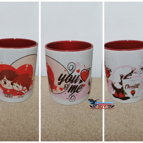 Mug bicolore rouge st-valentin