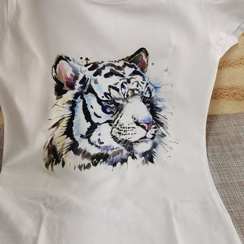 T-shirt enfant - tigre blanc mâle