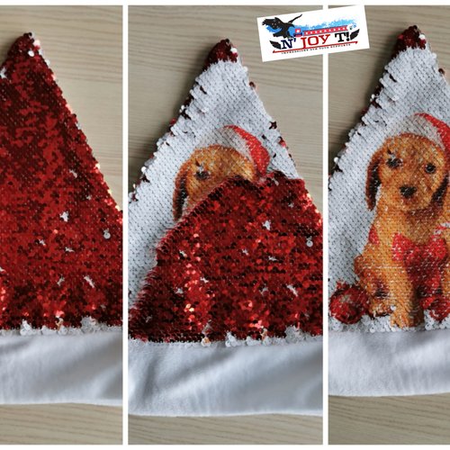 Bonnet de noël à sequins