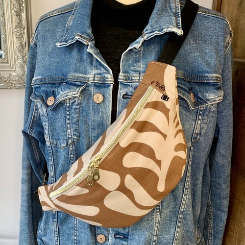 Sac banane marron