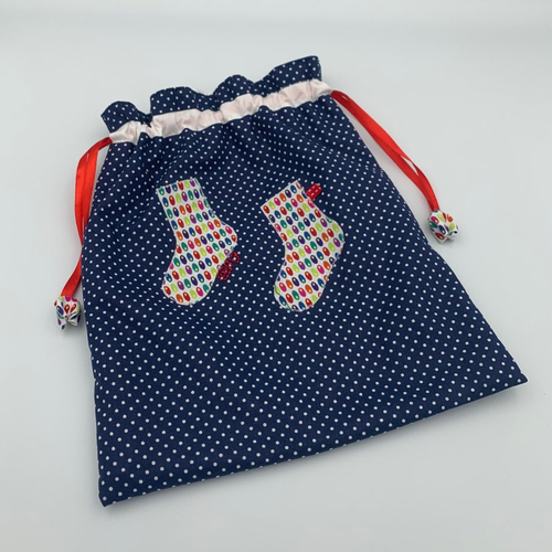 Sac à chaussettes bleu marine