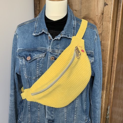 Sac banane jaune fluo