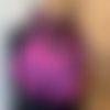 Echarpe en tissu satiné rose et mauve foncé