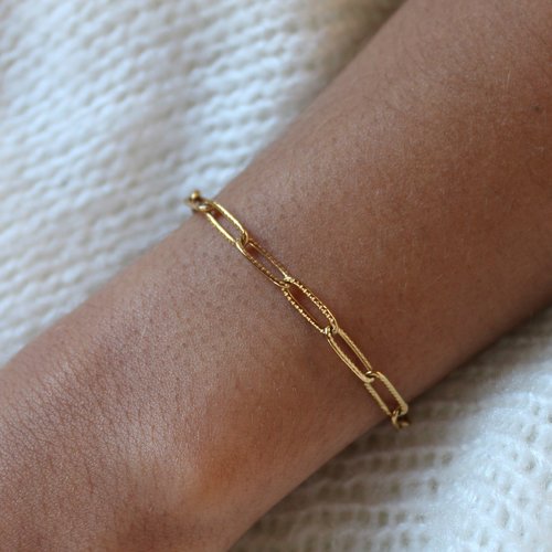 Bracelet gourmette dorée