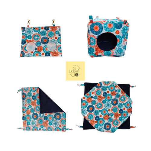 Kit confort chinchilla – ensemble 4 accessoires assortis en polaire & coton – fabrication artisanale