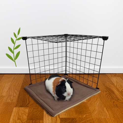 Tapis absorbant lapin 30x30 - peepad réversible en polaire oeko-tex - accessoire enclos lavable et artisanal