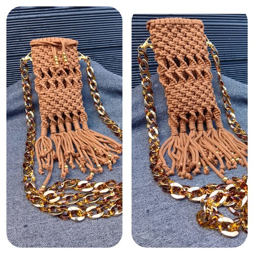Pochettes téléphones en macramé (plusieurs modèle)