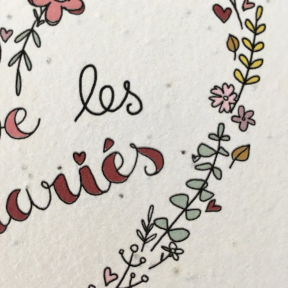 Carte A Planter Felicitations Pour Mariage Vive Les Maries Un Grand Marche