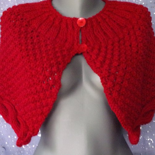 Chauffe epaules tricote rouge femme (n°42)