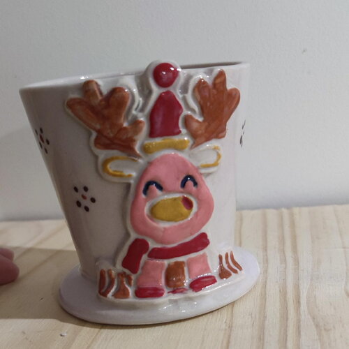 Mug de noël motif cerf- mug cerf mignon
