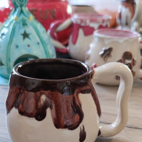 Mug coulure chocolat -mug chocolat chaud- mug de noël- mug gourmand
