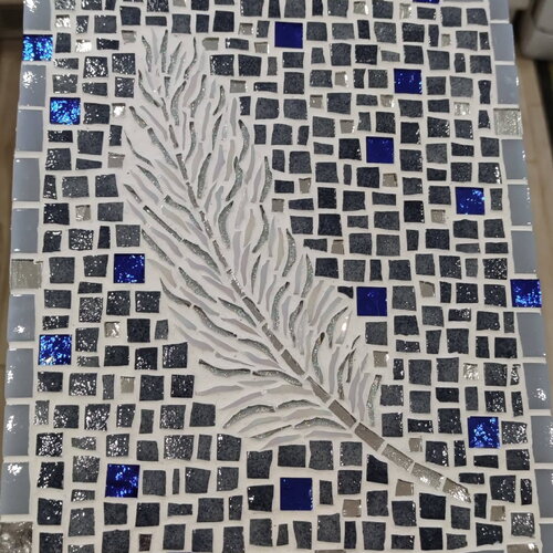 Tableau petite plume en mosaique