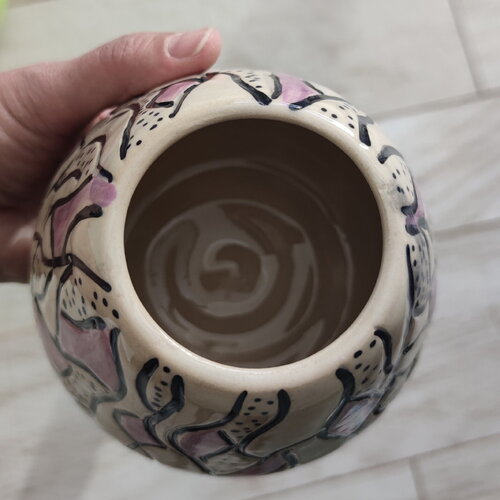 Vase en céramique-vase violet parme