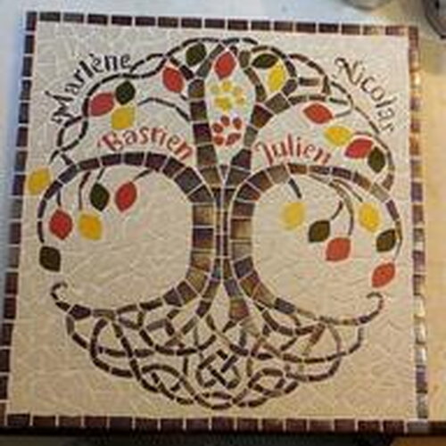 Arbre de vie en mosaïque entièrement personnalisable-