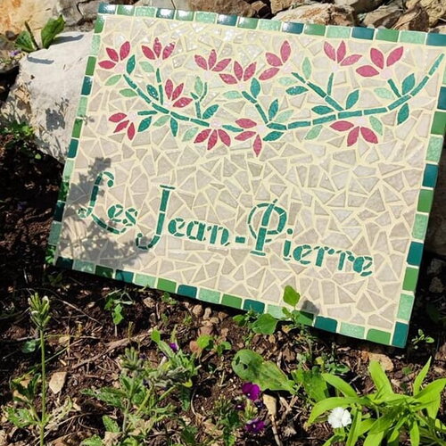 Plaque de maison personnalisé - sur commande-plaque en mosaïque