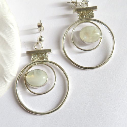 Boucles d'oreilles pierre de lune
