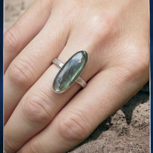Bague en labradorite – argent massif 925