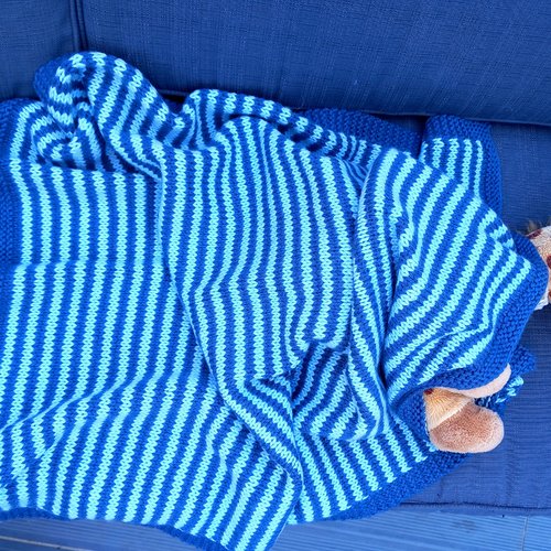Couverture de naissance bleue