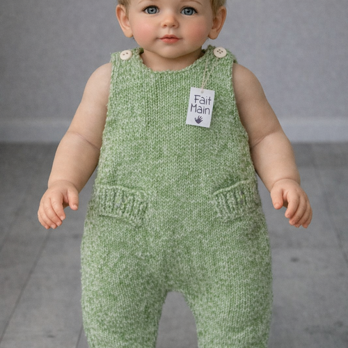 Combi papillon vert taille 6-12 mois