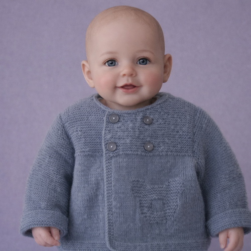 Veste "ourson" grise en 24 mois