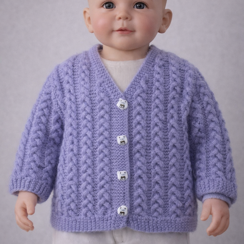 Gilet parme en  6 mois.