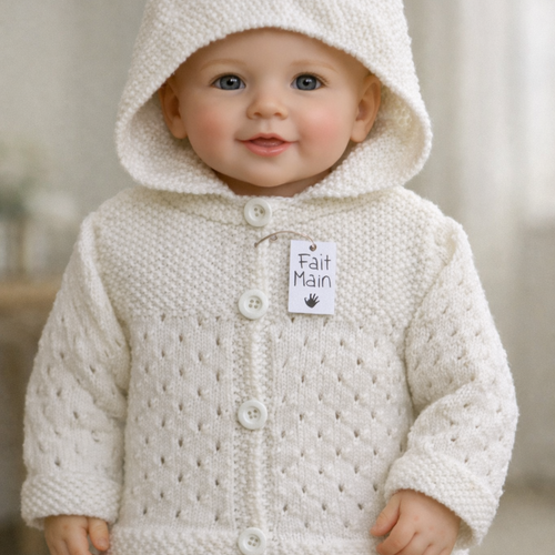 Veste blanche en12-18 mois pour la taille.