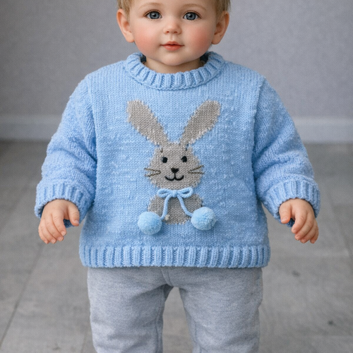 Pull lapin en taille 2 ans