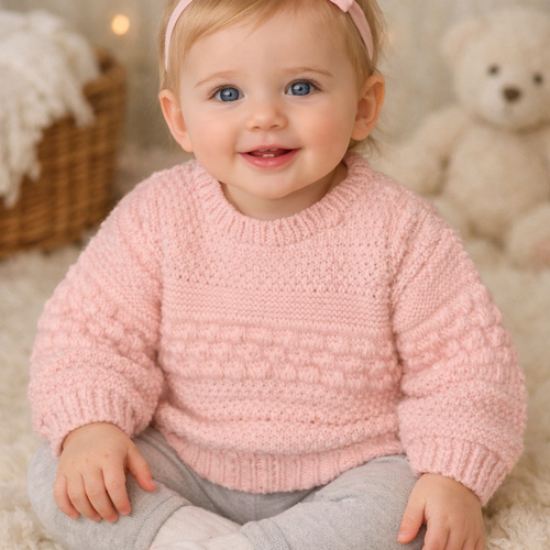 Pull en taille 9 mois. rose pâle