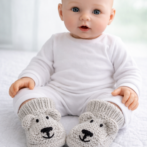 Chaussons ourson en taille 3 mois
